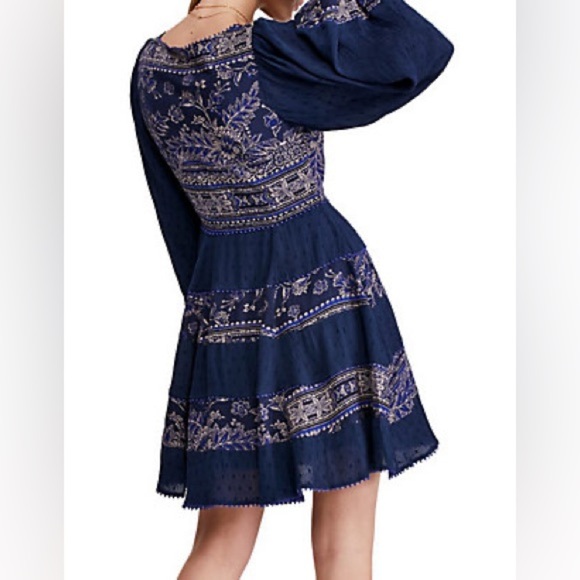 FREE PEOPLE My Love Mini Peasant Dress EUC Size - S - Picture 3 of 14